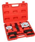 Heavy Duty Bearing Separator Puller Set 12 Piece With 2 Inch And 3 Inch Splitters Pro Grade Kit in case, showing tools inside