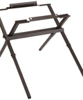 Heavy Duty Table Saw Stand For Jobsite With Folding Flat Design That Fits 10 Inch Compact Saws Rugged Tube Steel Construction For Maximum Strength Secure Mounting Holes To Fasten Your Saw Easy Transport And Storage, side view