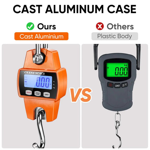 Rock Solid Heavy Duty Digital Hanging Scale Premium Aluminum Crane Gauge 660 Lb Capacity Totally Dead On Readings For Big Rig Hauling And Daily Grind Duties