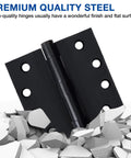 Exterior Door Hinges 4x4 Heavy Duty 3.3mm Thick Square Plain Bearing Oil Rubbed Bronze displayed on a textured surface