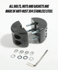 Beefy Rubber Winch Stopper For Synthetic Winch Rope Hook Saver includes stainless steel screws, nuts, washers, and Allen wrench