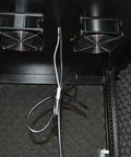 Interior view of 18U Soundproof Server Cabinet With Secure Locking Door and Smooth Cooling Vents for quiet operation.