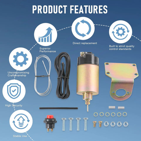 60 Pound Shaved Door Handle Trunk Solenoid Popper Kit Street Rod Design To Pop Open Doors Hoods And Trunks With Push Button Switch Bracket And Wiring For Easy Secure Auto Access For Hot Rod Enthusiasts