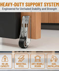 Heavy Duty Vertical Track Roller Wheels For Sliding Barn Doors And Home Cabinets Anti Wobble Bottom Guide Casters installed on wood.