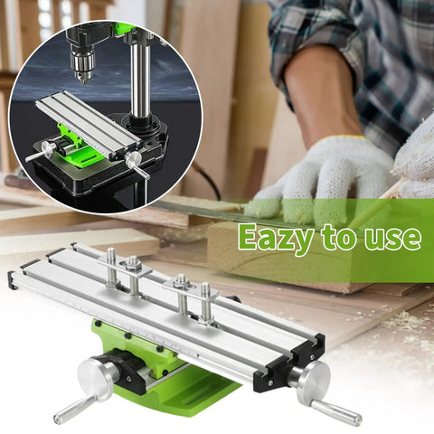 12.2 Inch Mini Milling Machine Worktable with X Y Compound Slide for Drilling Press and Bench Drill, aluminum alloy construction