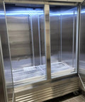 Straight Up Heavy Duty 2 Door Commercial Freezer Refrigerator Cooler Upright Reach In Stainless Steel ETL Certified 49 Cubic Fan Cooled