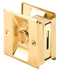 Pocket Door Privacy Lock With Pull Brass Finish, Quick Replacement For Old Or Damaged Pocket Doors, No Fuss Install, Single Pack.