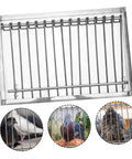 Steel Pigeon Cage Door With Secure Lock For Bird Loft Entry Gate shown with pigeons behind bars.