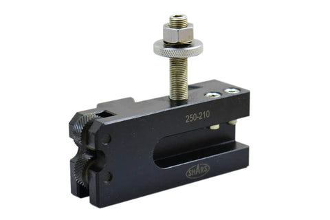 BXA Wedge Quick Change Tool Post Set For Lathe 10 To 15 Inch Swing Six Piece 202-9475 L tool holder close-up