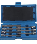 Extra Long Hex Bit Socket Set, Beefy Heavy Duty 7 Piece With 3mm 4mm 5mm 6mm 7mm 8mm 10mm Sockets, 110mm Shaft in blue case