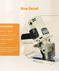 BEAMNOVA Electric Rotary Cutter With Powerful 250W Motor And Sharp Octagonal Alloy Steel Blades ideal for precise cutting of fabric and leather.