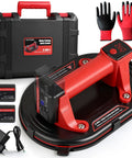Electric Suction Cup Lifter With LED Display 573 Lbs Max Load 10 Inch Base Dual 3000mAh Batteries and accessories