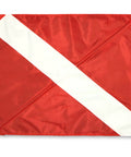 Warning Flag With Removable Stiffening Pole 20x24 Inches Red and White Nylon Dive Flag For Scuba Gear Spearfishing Freediving Snorkeling
