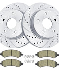 Beefy Performance Front Brake Kit With Drilled And Slotted Rotors And Ceramic Pads For Chrysler Aspen 2007 2008 2009 Dodge Durango