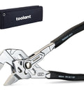 7-Inch Chrome Plated Pliers Wrench With CR-V Steel, rubber anti-slip grip, smooth parallel jaws, with storage pouch