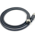 M12 5 Pin Female To Female Connector Cable A Code Straight Molded 0.5M PVC Wire shown coiled on white background
