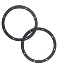 Replacement Above Ground Pool Main Drain Gasket Kit Six And Five Eighths Inch Inner Diameter And Seven And Three Quarters Inch Outer Diameter Fits Hayward Suction Outlet SP1048 SP1049 Four Pack, shown in black with bolt holes