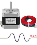 Built Different Nema 17 Stepper Motor With One Meter Cable And Connector 1 5 Amps 60 Oz Inch High Torque 1 8 Degree Step 38mm Body.