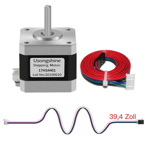 Built Different Nema 17 Stepper Motor With One Meter Cable And Connector 1 5 Amps 60 Oz Inch High Torque 1 8 Degree Step 38mm Body.