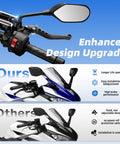 Motorcycle clutch lever; adjustable short left-side design for 7/8 in handlebars, black metal