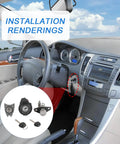 Dashboard view installation of Six Pin Ignition Lock Cylinder Set For Hyundai Sonata 2009-2014 Non Hybrid And 2011-2015 Hybrid Replacement