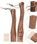 Ergonomic Short Axe Handle Made From Solid Wood Replacement For Hatchet And Hammer, Curved Design For A Comfortable Grip
