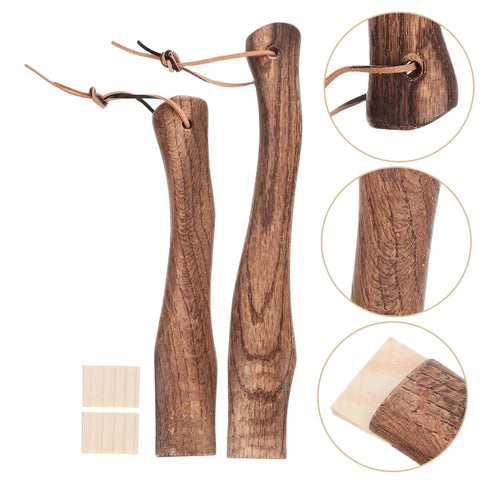Ergonomic Short Axe Handle Made From Solid Wood Replacement For Hatchet And Hammer, Curved Design For A Comfortable Grip