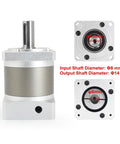 Nema23 Stepper Motor Planetary Gearbox 5 To 1 Speed Reducer For 8mm Shaft with 60x60 Flange and shaft diagrams