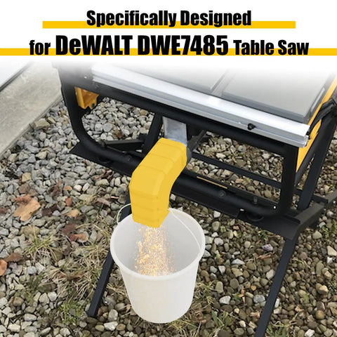 Dust Port Adapter For DWE7485 Table Saw With Easy Install And No Tools Needed Compact Plastic Dust Collector With Hook