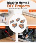 Image showing 32 Piece Assorted Lever Wire Connectors Quick Push Connect Kit for DIY projects, featuring connectors for ceiling lights and appliances.