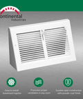 Triangular Baseboard Floor Register With Ten Inch Duct Opening And Eleven And Three Eighths Inches By Six And Seven Eighths Inches Overall White Finish For Easy Install In Residential Duct Systems Durable Powder Coat Wall Vent