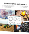 600 Pieces Stainless Steel Locking Spring Washers Set And Split Washers Assortment For M2 Bolts Sealing Gasket Kit Dope Value Pack For Auto Motor And DIY Projects, stainless steel flat washers