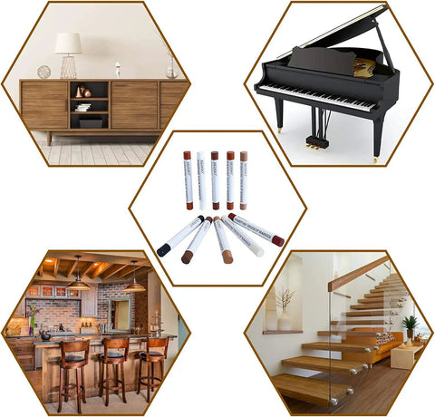 Solid Wood Filler Sticks And Furniture Wax Crayons For A No Sweat Scratch Fix Touch Up Kit With Ten Versatile Colors for furniture repair.