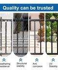 Top Notch Black Metal Deck Railing Kit With Weather Resistant Coating showing durability and features like weather resistance and structural stability.