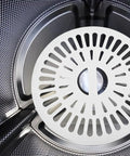 Interior view of a washing machine with a Two Pack Washer Spinner Cap Dryer Cover Protector Must Have Replacement Spinner Cap.