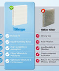 Comparison of iSingo filter vs. other filter for 4 Pack HFT600T Filter Replacement For Honeywell Humidifiers HEV615 HEV620 Series Compatible With HFT600PDQ For Better Humidifier Performance, Easy Install, Long Lasting Filtration, And Clean Air At Home Or In The Office