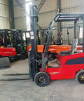 Heavy Duty Electric Forklift Two Ton With Side Shift Function Industrial Pallet Handling Rig For Warehouse Storage And Shipping Jobs displayed in warehouse.