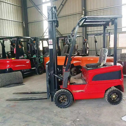 Heavy Duty Electric Forklift Two Ton With Side Shift Function Industrial Pallet Handling Rig For Warehouse Storage And Shipping Jobs displayed in warehouse.