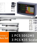 Three Axis Digital Readout DRO Kit With 0.005mm Resolution For Milling Machine Lathe And CNC Use A Rock Solid Linear Scale Grating Ruler