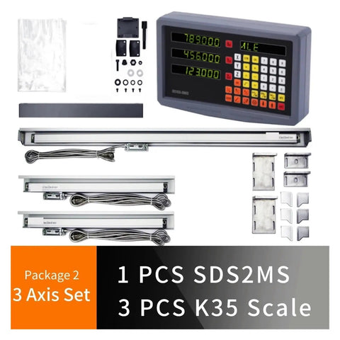 Three Axis Digital Readout DRO Kit With 0.005mm Resolution For Milling Machine Lathe And CNC Use A Rock Solid Linear Scale Grating Ruler