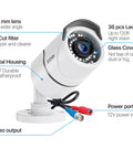 4 Pack 2MP 1080P HD TVI Security Cams Outdoor Indoor IP67 Weatherproof Bullet CCTV With 36 LEDs Night Vision Up To 120Ft
