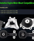 Heavy Duty Engine Motor Mount Set For 2007 Through 2011 Honda Crv 2.4l Fwd 4wd showing front and rear motor mounts.
