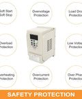2.2KW VFD Inverter Spindle Motor Speed Controller 220V with multi protection features including overvoltage and overheating protection