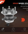 Two-Pack Rear Wheel Bearing And Hub Assemblies With ABS For Ford Focus 2012-2018, 5-lug, showing anti-corrosion coating.