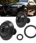 Upgraded Titanium Coolant Bleeder Screw Kit With O Ring In Black Finish For Alfa Romeo Giulia Stelvio 2.0T 2.2 JTDm And 2.9L Twin Turbo V6 Engines