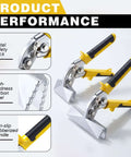Pro Grade Offset Hand Seamer Set 3 Inch and 6 Inch Wide Jaw Sheet Metal Benders with ergonomic handles and carbon steel