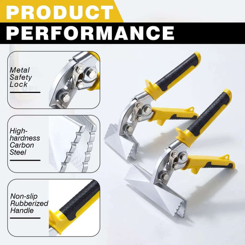 Pro Grade Offset Hand Seamer Set 3 Inch and 6 Inch Wide Jaw Sheet Metal Benders with ergonomic handles and carbon steel