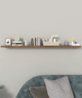 15 Inch Floating Shelves Set Of 4 With Hidden Brackets Rustic Brown Wall Mounted Shelves Above Couch Decor