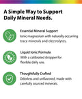 Description of Ionic Magnesium Liquid Supplement With Trace Minerals And Electrolytes Odorless And Unflavored 4 Fl Oz Vegan