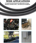 One Quarter Inch Wire Loom Split Tubing 100 Ft Black Cord Protector used in various applications